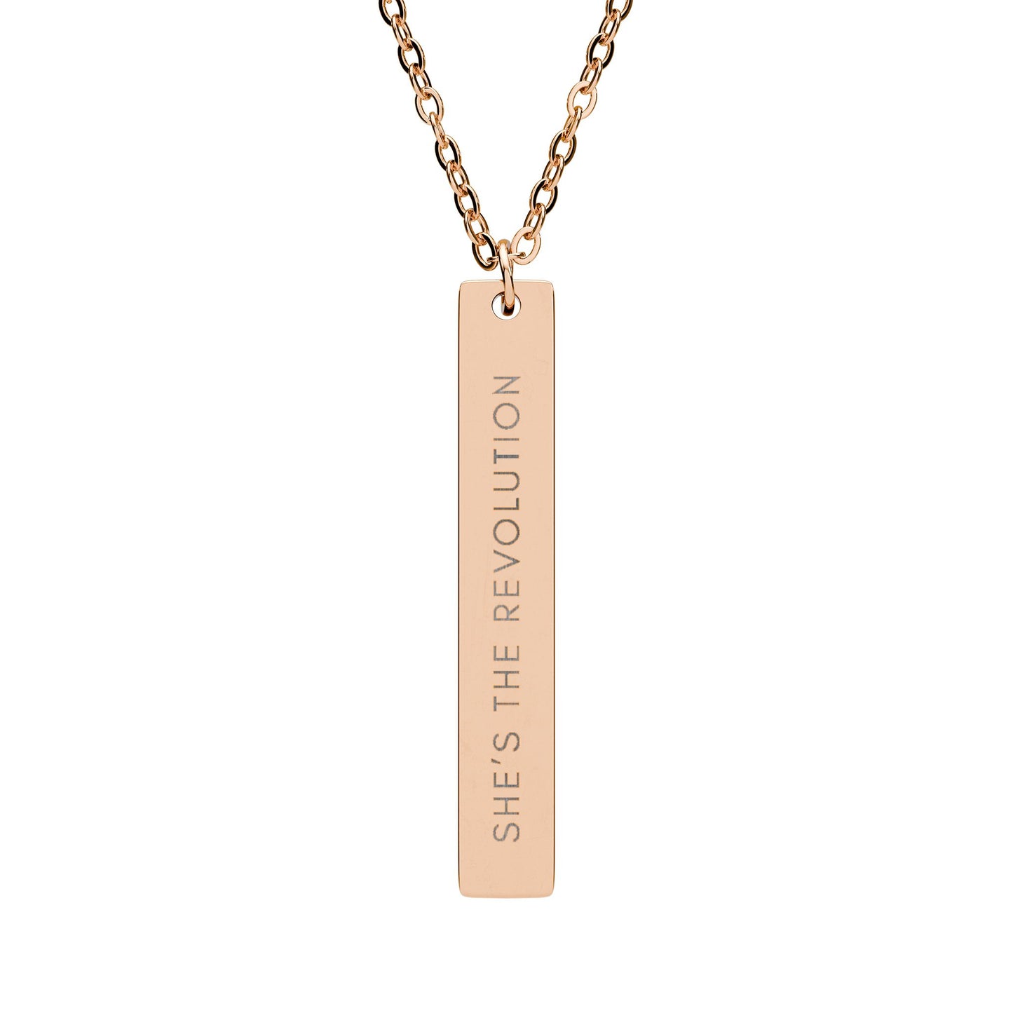 She's The Revolution | 18K Gold-Plated Vertical Bar Necklace