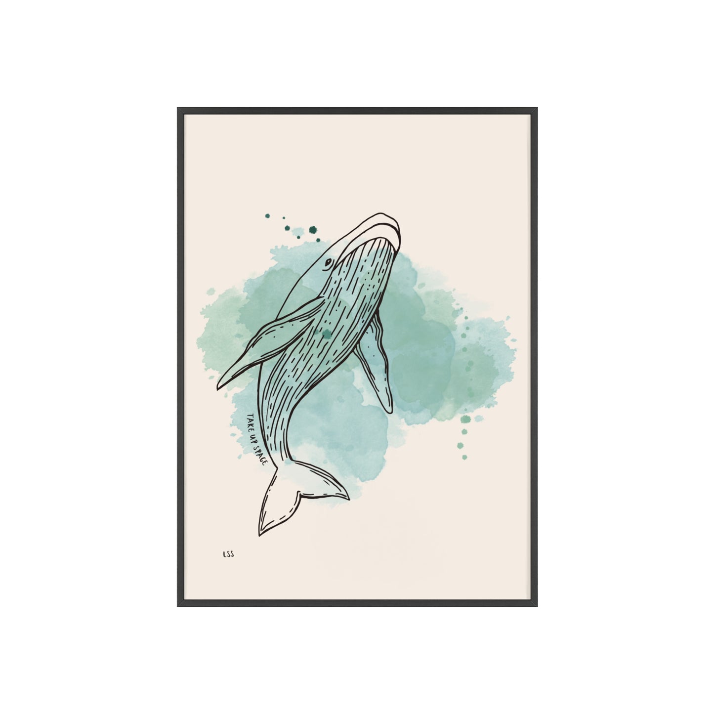 Take Up Space Whale | Framed Wall Art