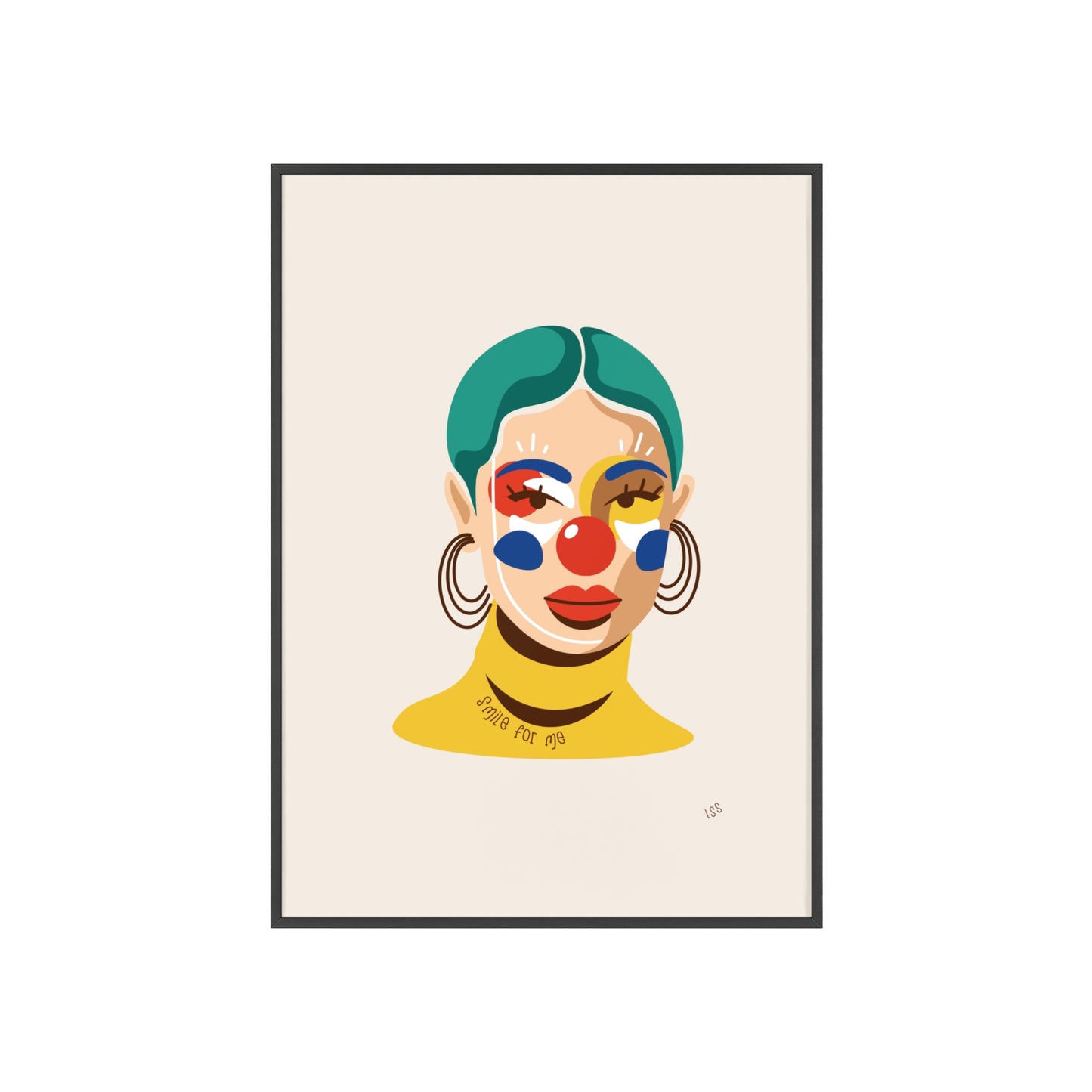 Smile For Me Clown | Framed Wall Art
