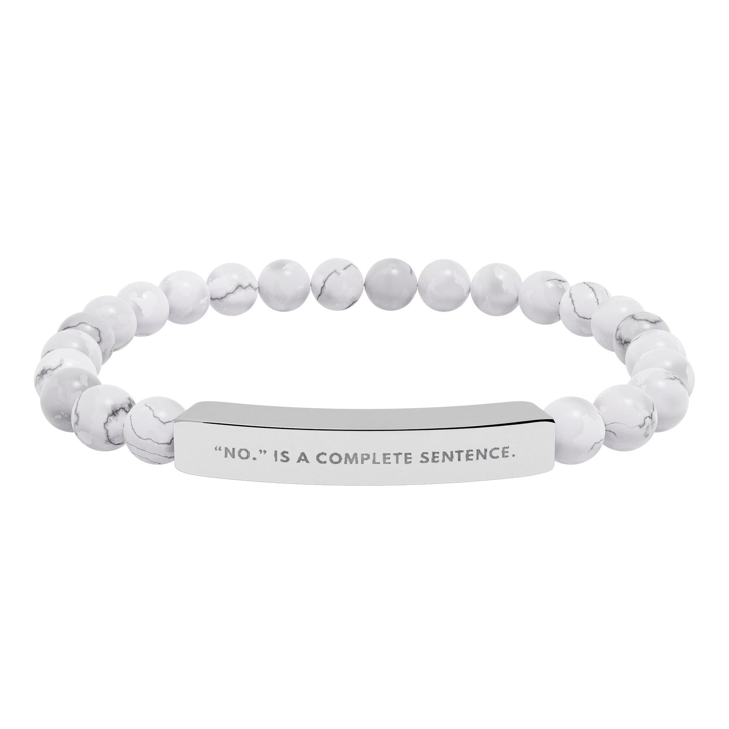 No Is A Complete Sentence | 18K Gold‑Plated Chakra Stone Bracelet