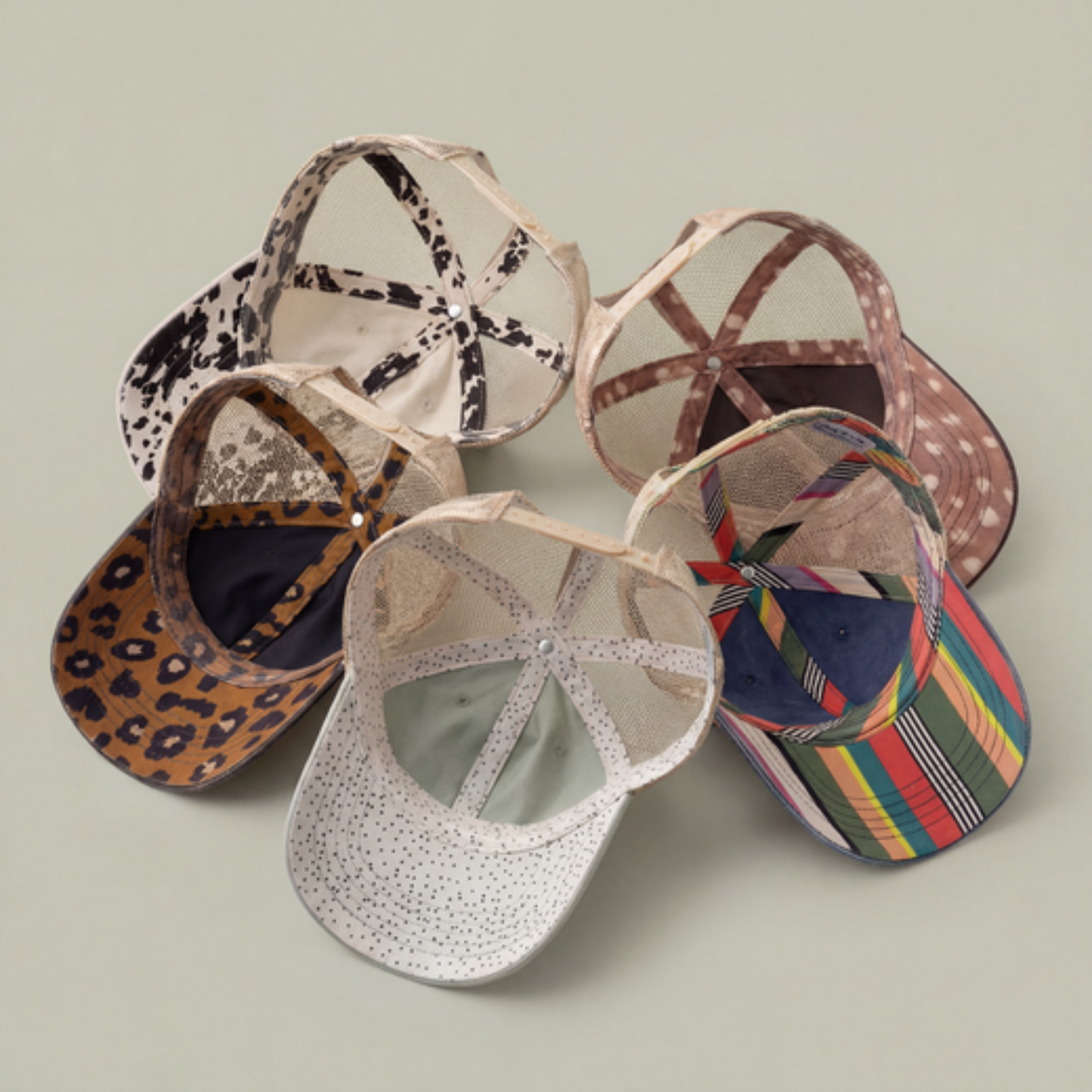 Woman Up | Washed Pattern Mesh-Back Trucker Hat