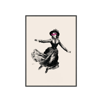 Masked Vigilante Vintage Woman 1 | Framed Wall Art