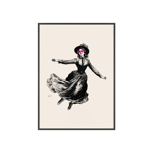 Masked Vigilante Vintage Woman 1 | Framed Wall Art
