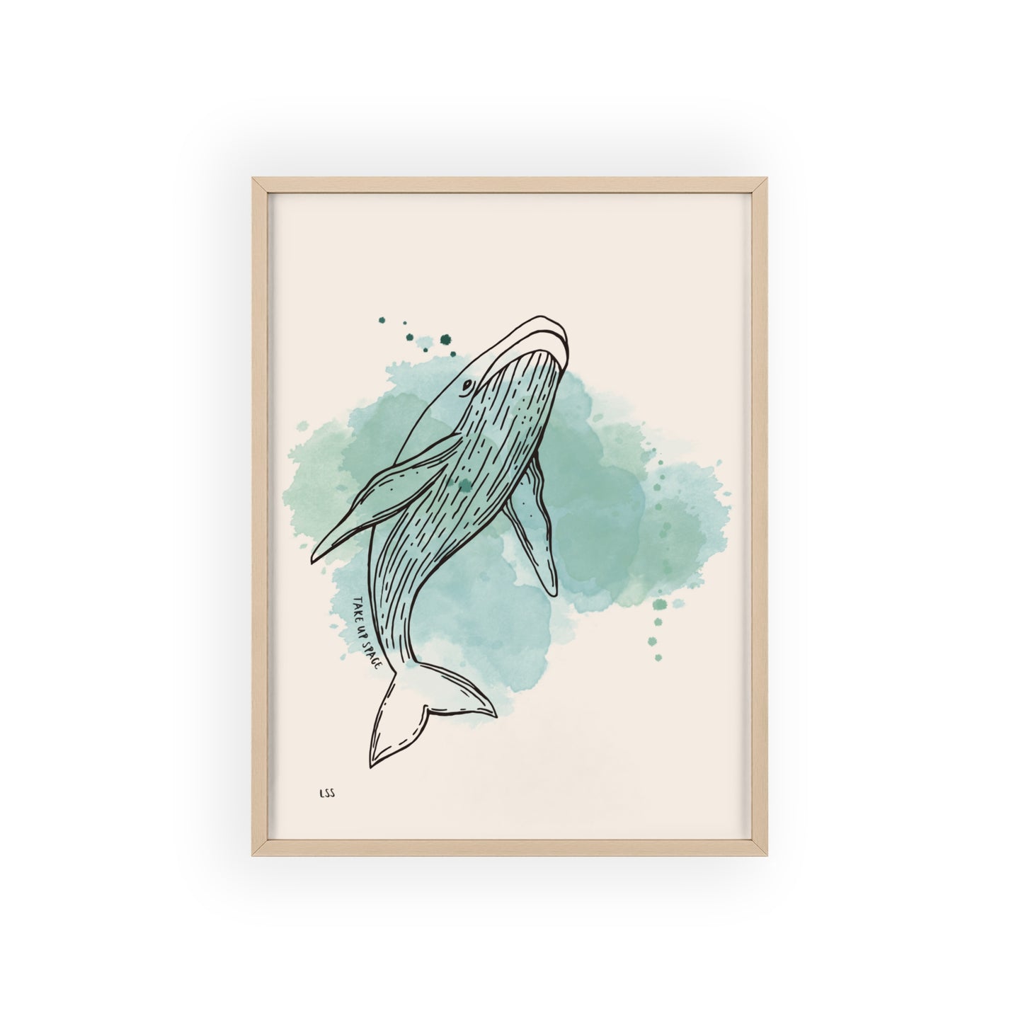Take Up Space Whale | Framed Wall Art