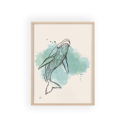 Take Up Space Whale | Framed Wall Art