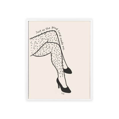 Hairy Legs And Heels | Framed Wall Art