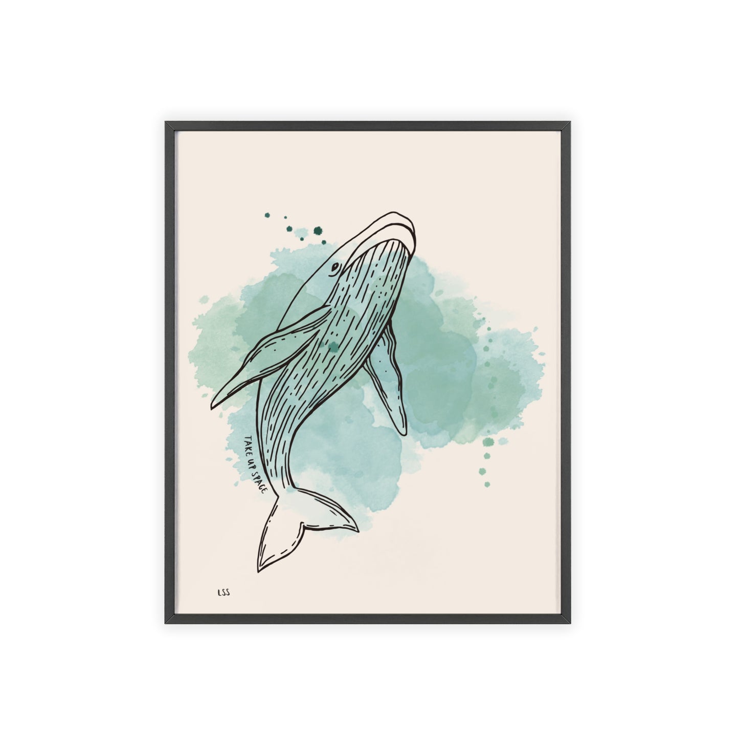 Take Up Space Whale | Framed Wall Art