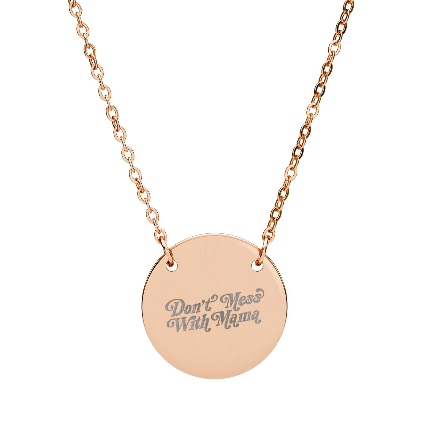 Don't Mess With Mama | 18K Gold-Plated Circle Pendant Necklace