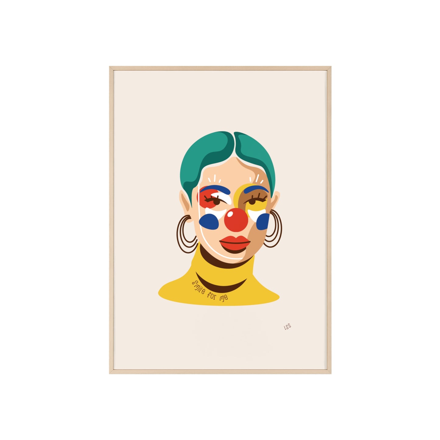 Smile For Me Clown | Framed Wall Art