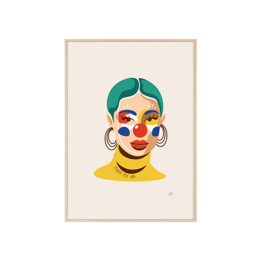 Smile For Me Clown | Framed Wall Art
