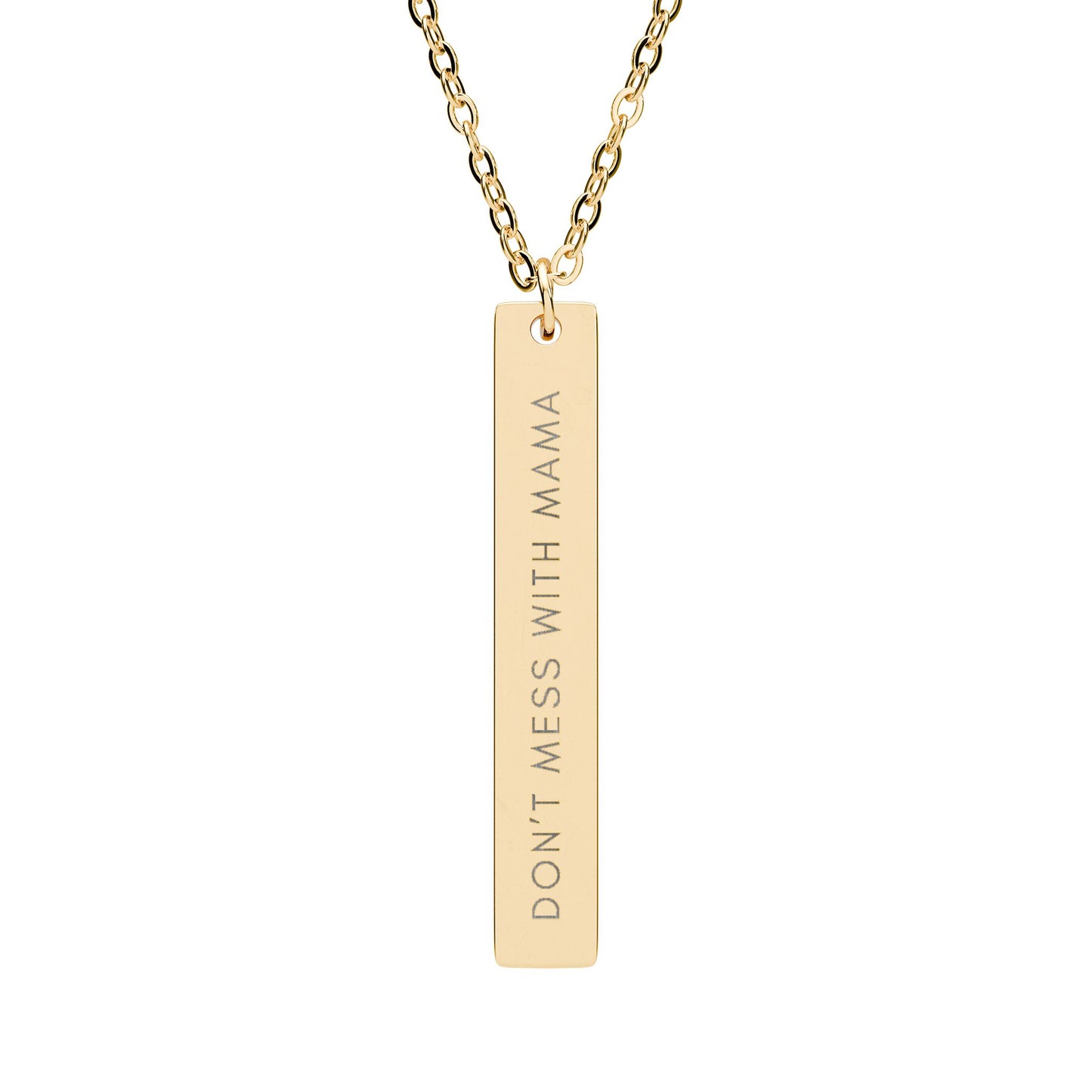 Don't Mess With Mama | 18K Gold-Plated Vertical Bar Necklace