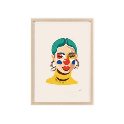 Smile For Me Clown | Framed Wall Art