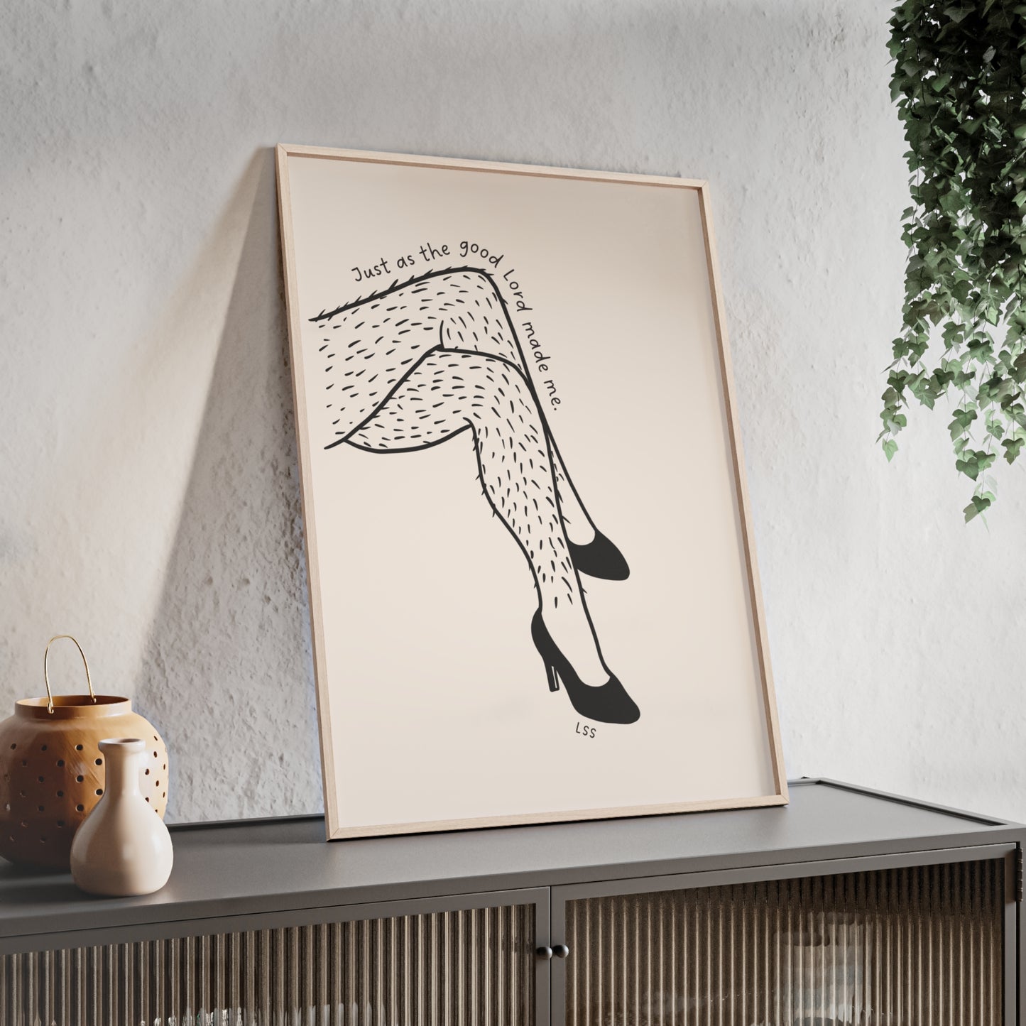 Hairy Legs And Heels | Framed Wall Art