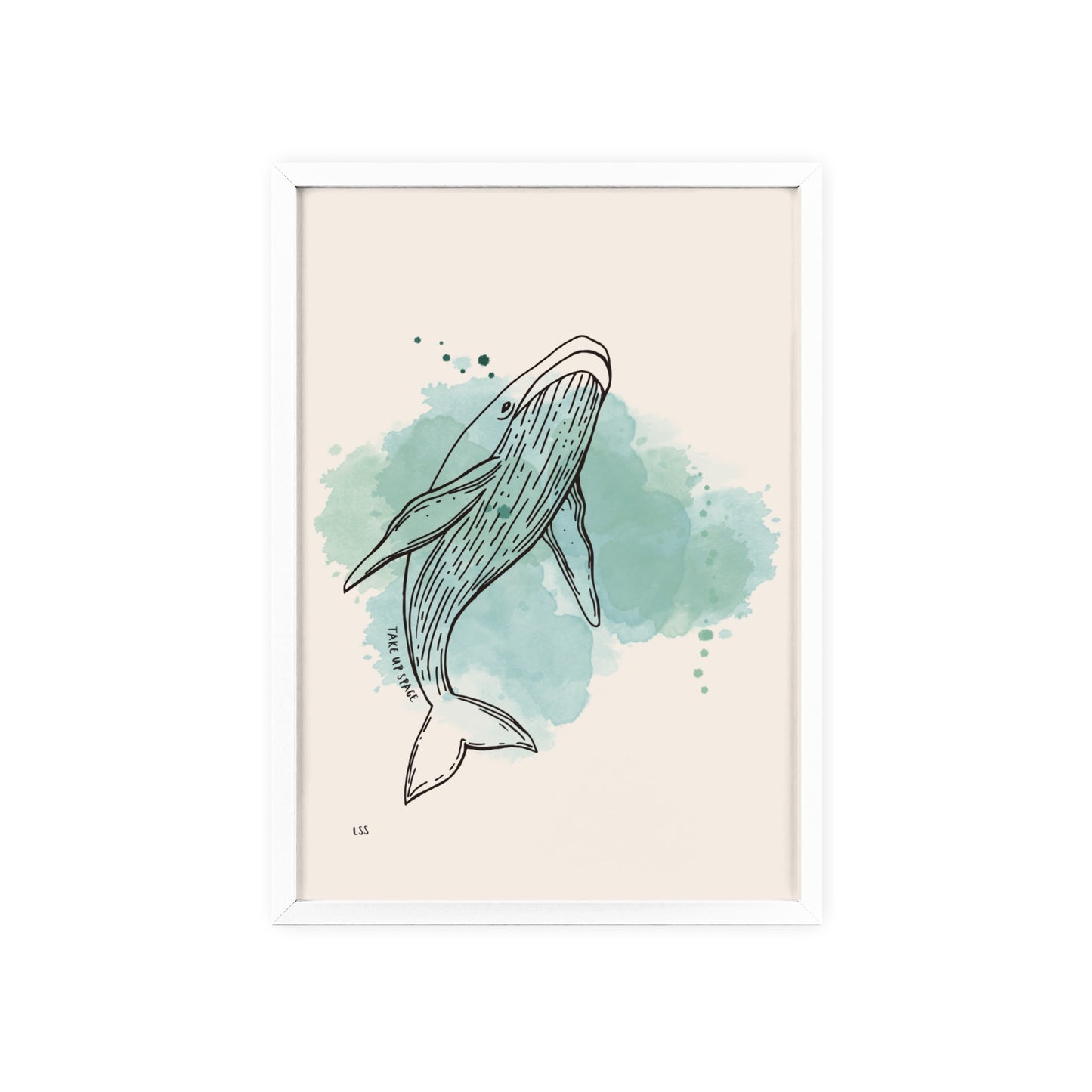Take Up Space Whale | Framed Wall Art