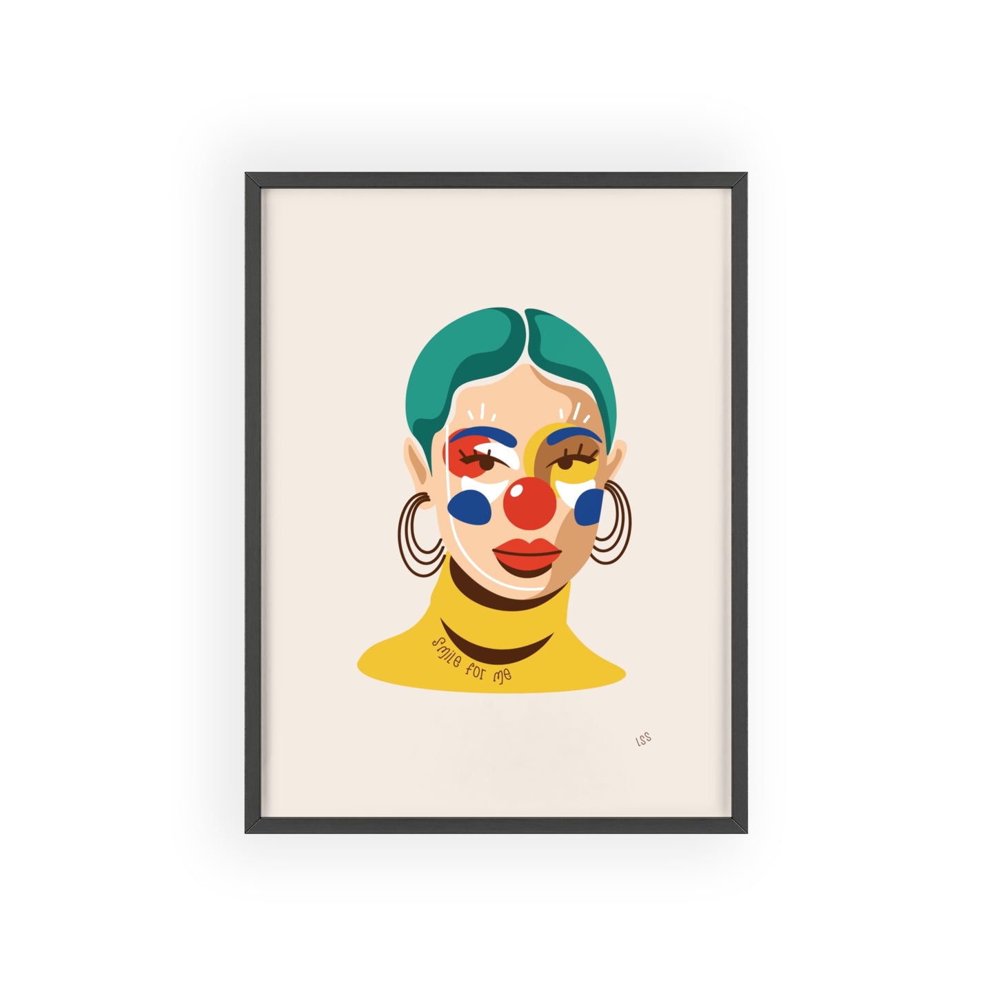 Smile For Me Clown | Framed Wall Art