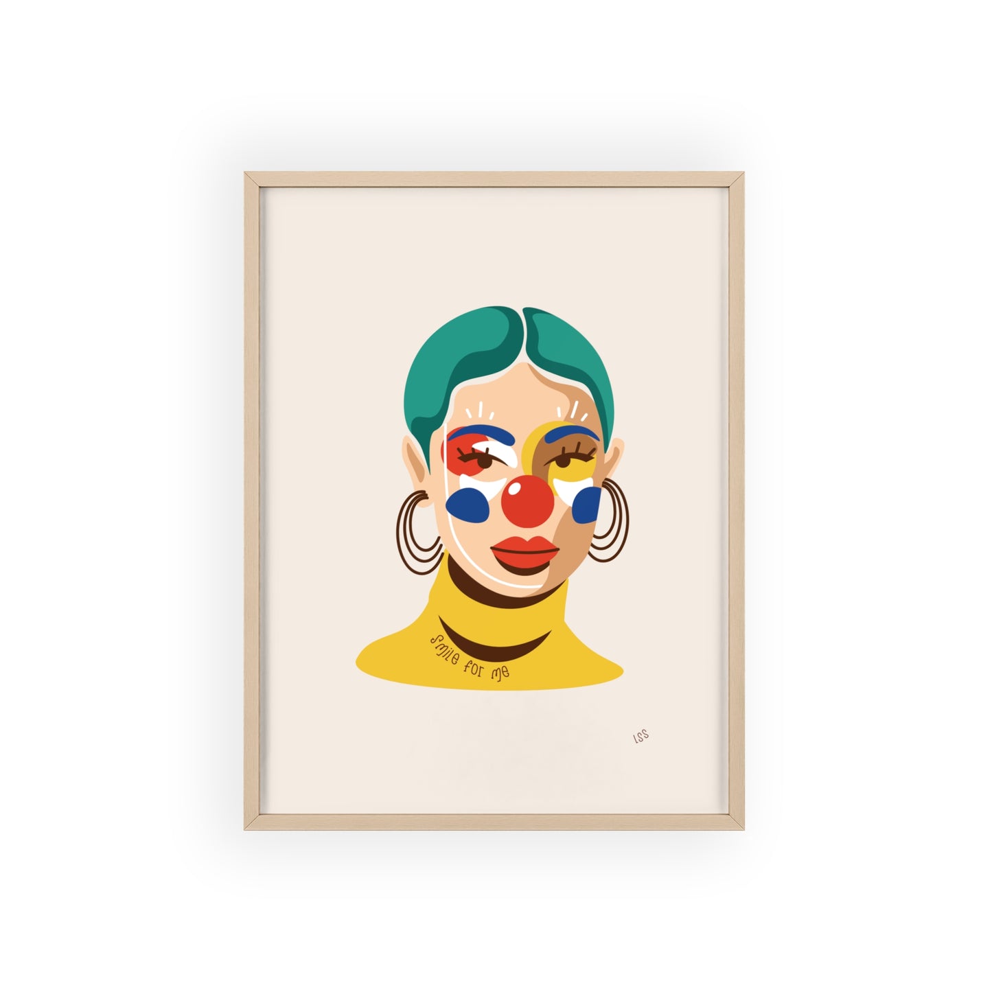 Smile For Me Clown | Framed Wall Art