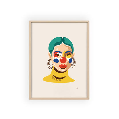 Smile For Me Clown | Framed Wall Art