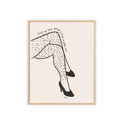 Hairy Legs And Heels | Framed Wall Art