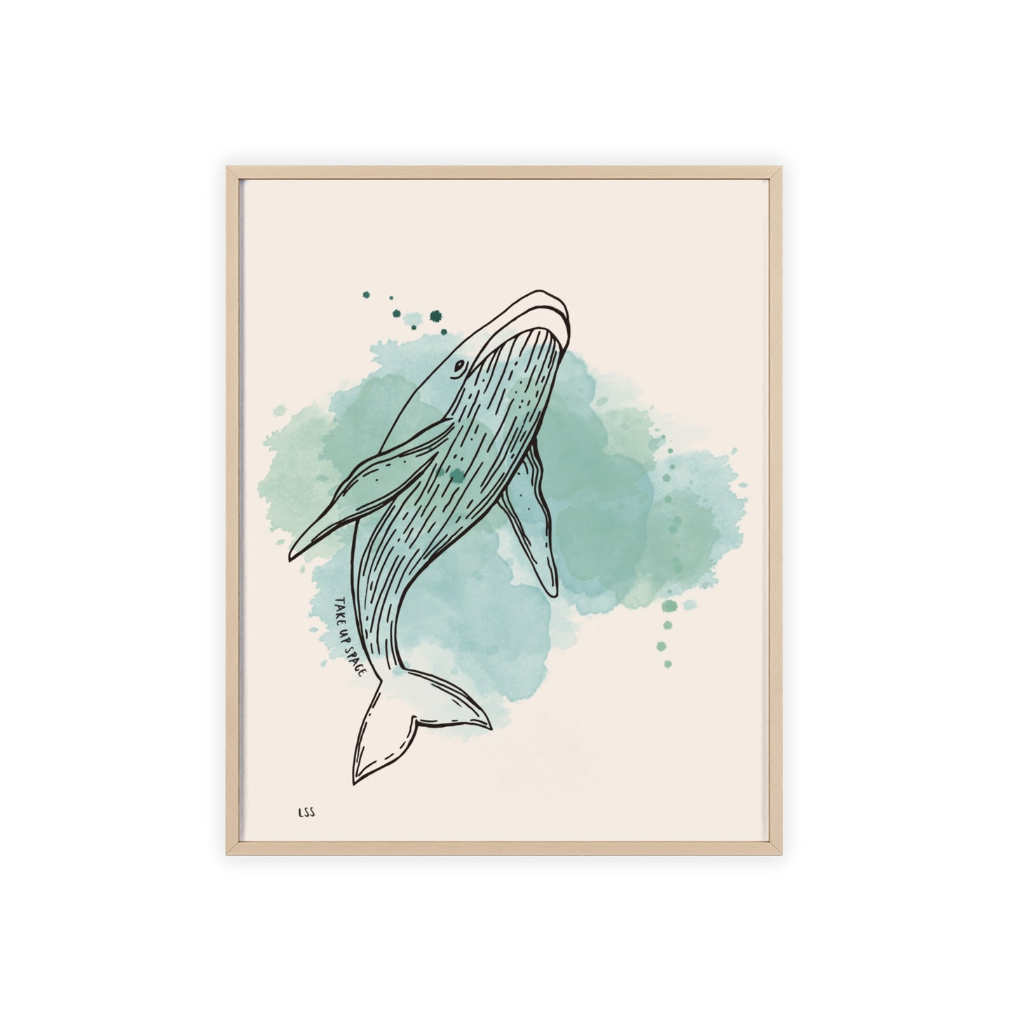 Take Up Space Whale | Framed Wall Art