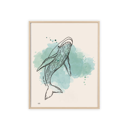 Take Up Space Whale | Framed Wall Art