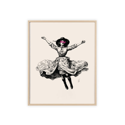Masked Vigilante Vintage Woman 2 | Framed Wall Art