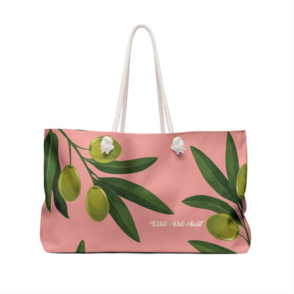 If I'm Too Much Go Find Less Olive Branch | Weekender Bag