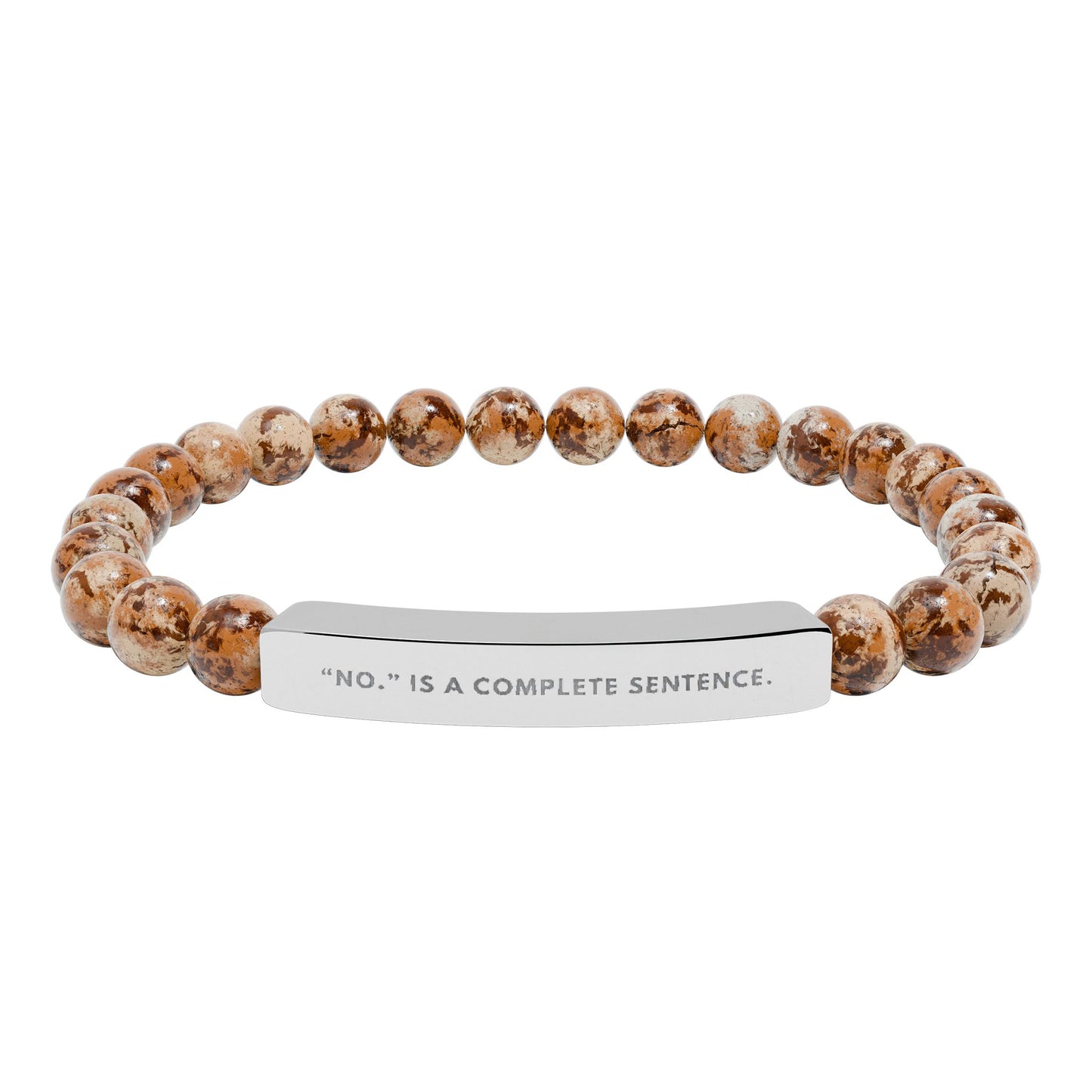 No Is A Complete Sentence | 18K Gold‑Plated Chakra Stone Bracelet