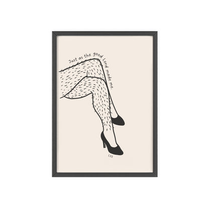 Hairy Legs And Heels | Framed Wall Art