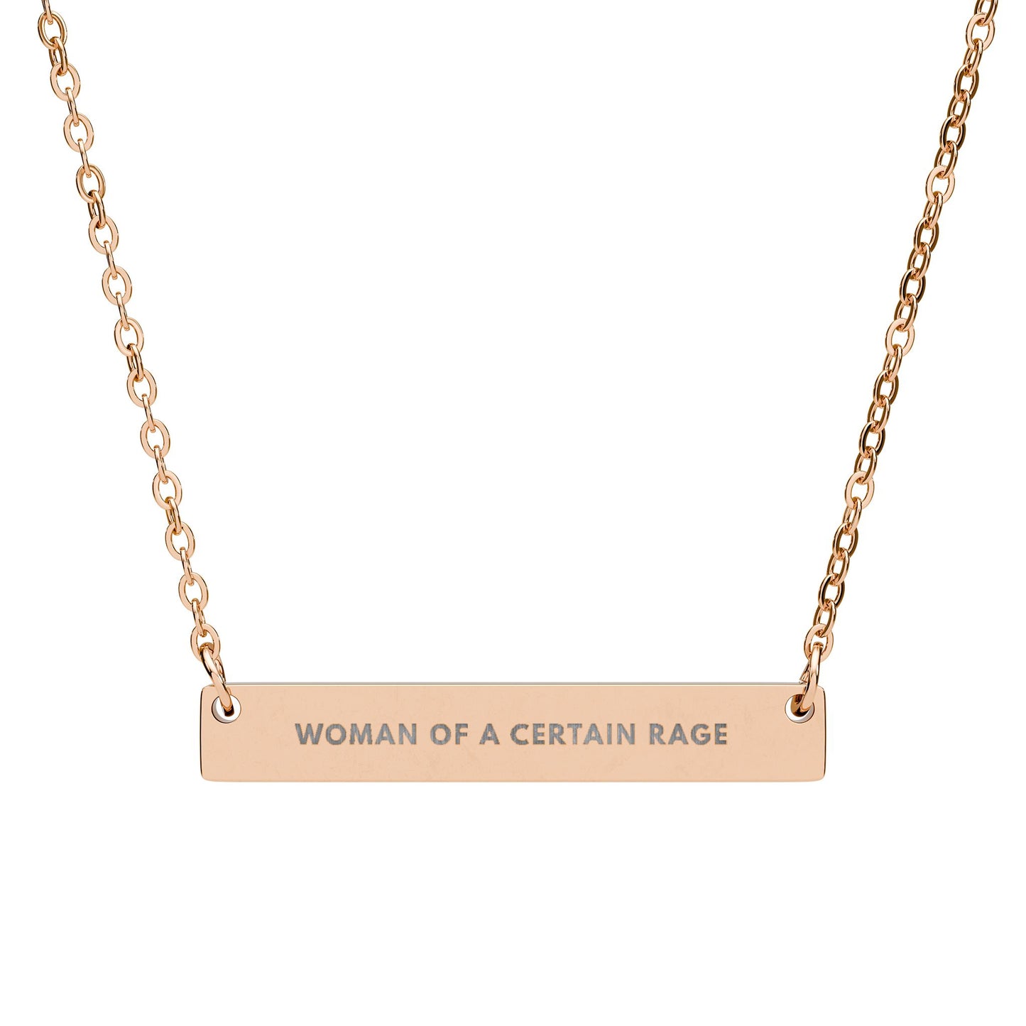Woman Of A Certain Rage | 18K Gold-Plated Horizontal Bar Necklace
