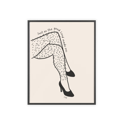 Hairy Legs And Heels | Framed Wall Art