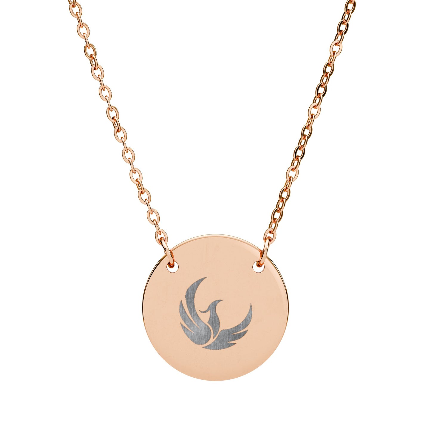 Rising Phoenix | 18K Gold-Plated Circle Pendant Necklace