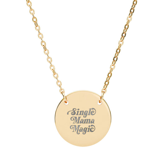 Single Mama Magic | 18K Gold-Plated Circle Pendant Necklace