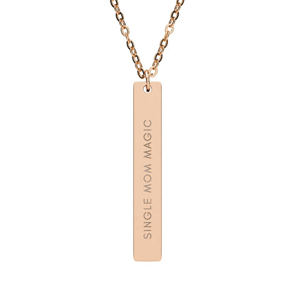 Single Mom Magic | 18K Gold-Plated Vertical Bar Necklace