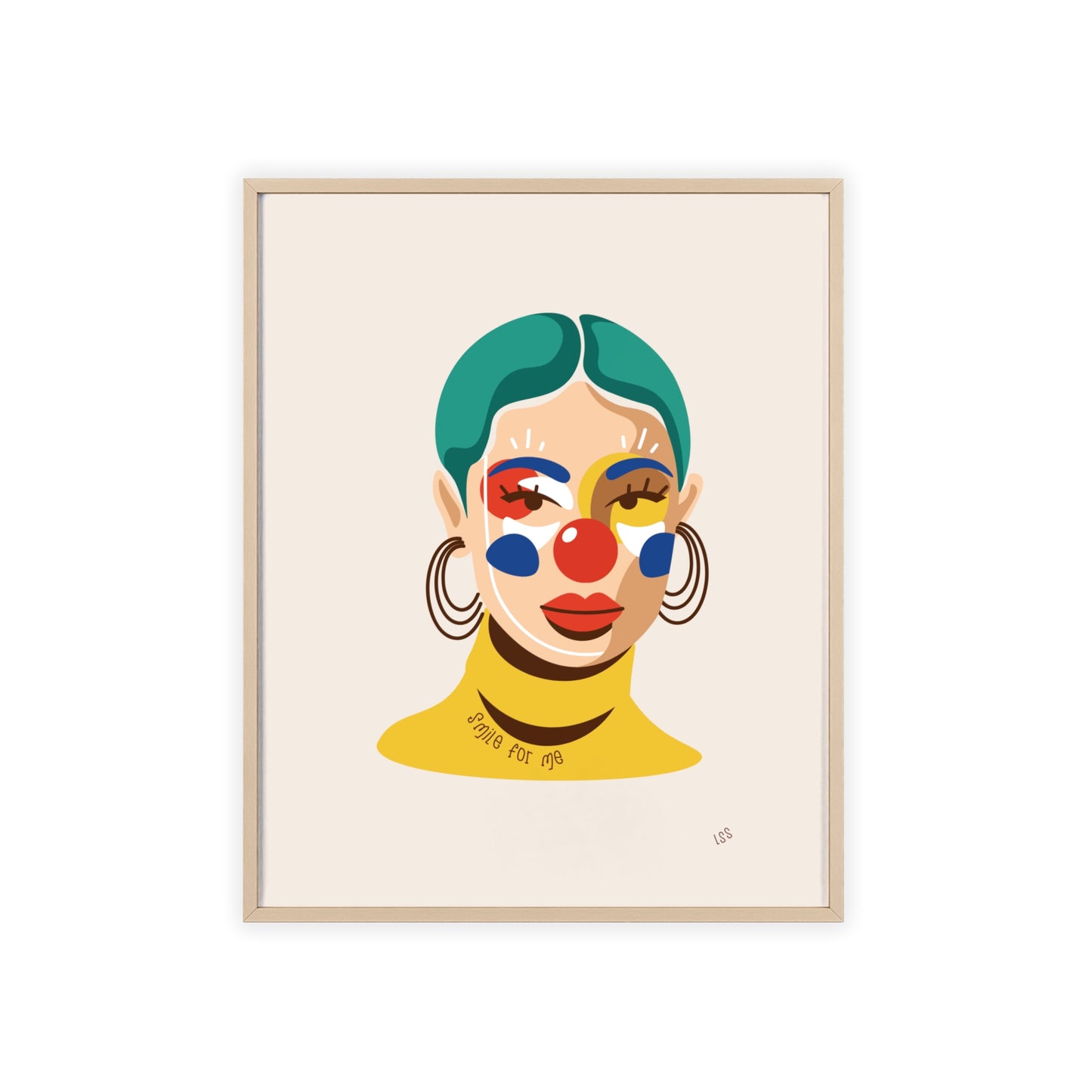 Smile For Me Clown | Framed Wall Art