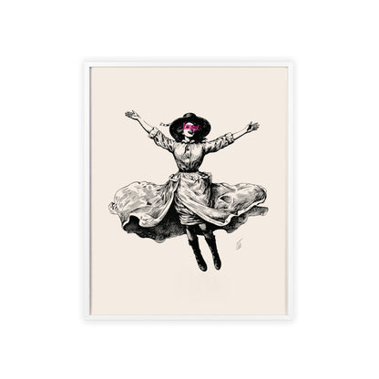 Masked Vigilante Vintage Woman 2 | Framed Wall Art