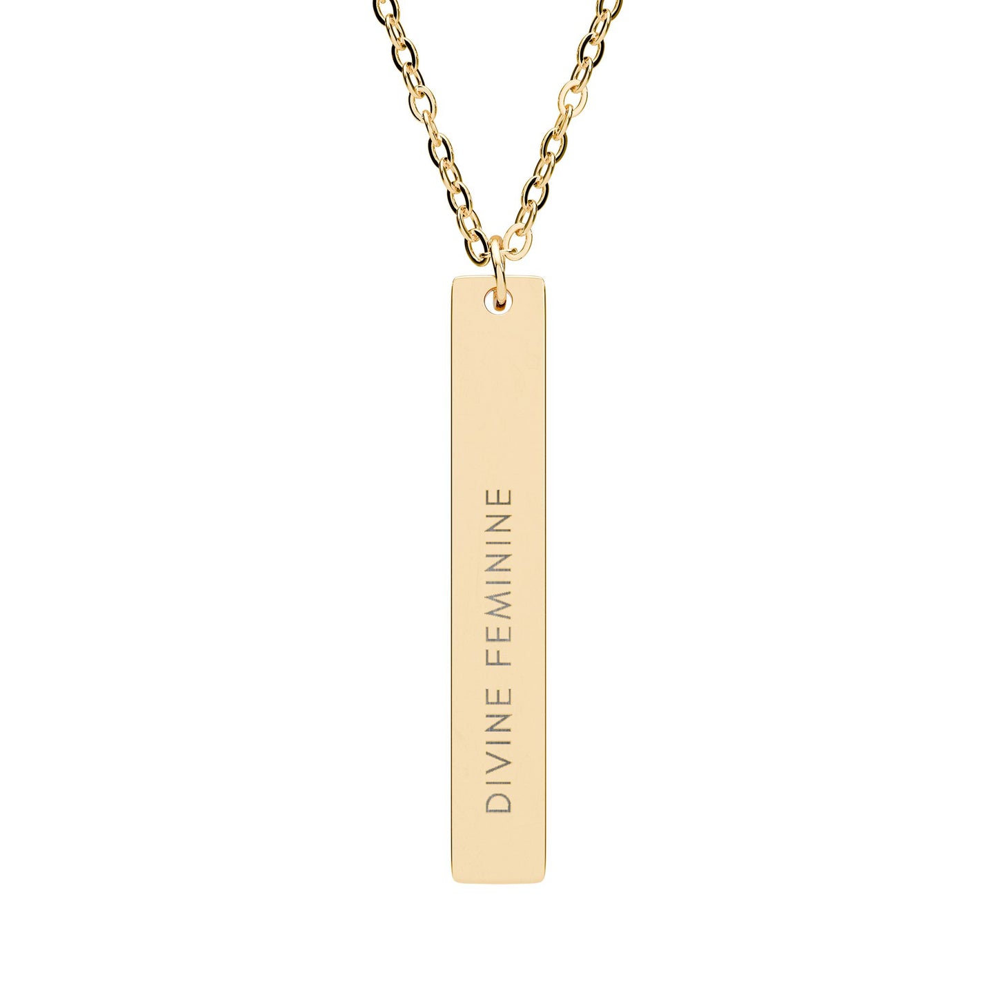 Divine Feminine | 18K Gold-Plated Vertical Bar Necklace