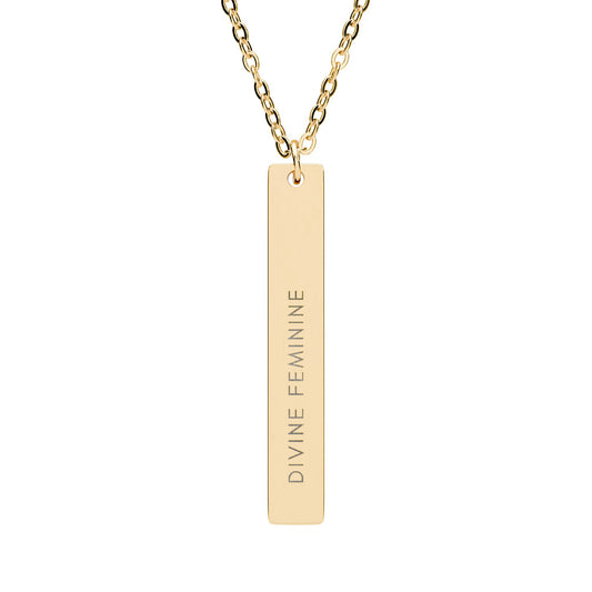 Divine Feminine | 18K Gold-Plated Vertical Bar Necklace