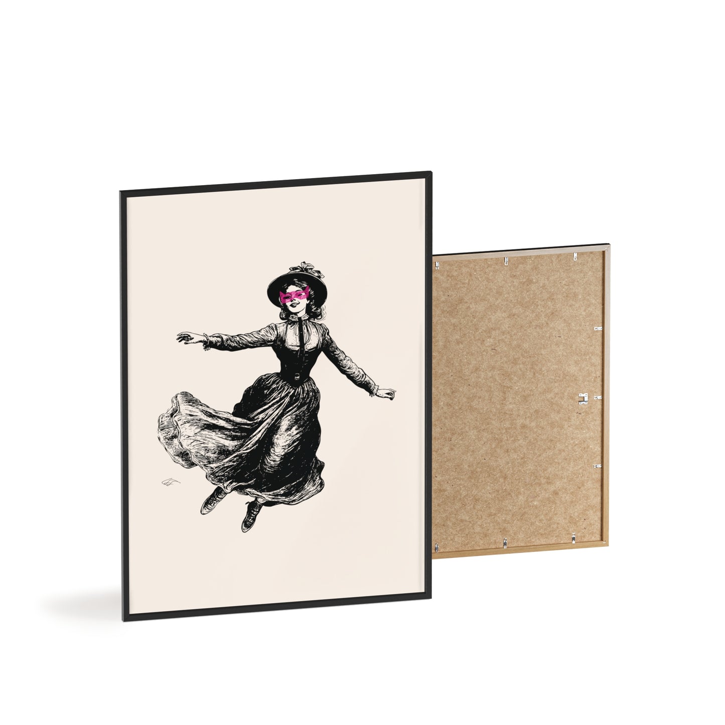 Masked Vigilante Vintage Woman 1 | Framed Wall Art