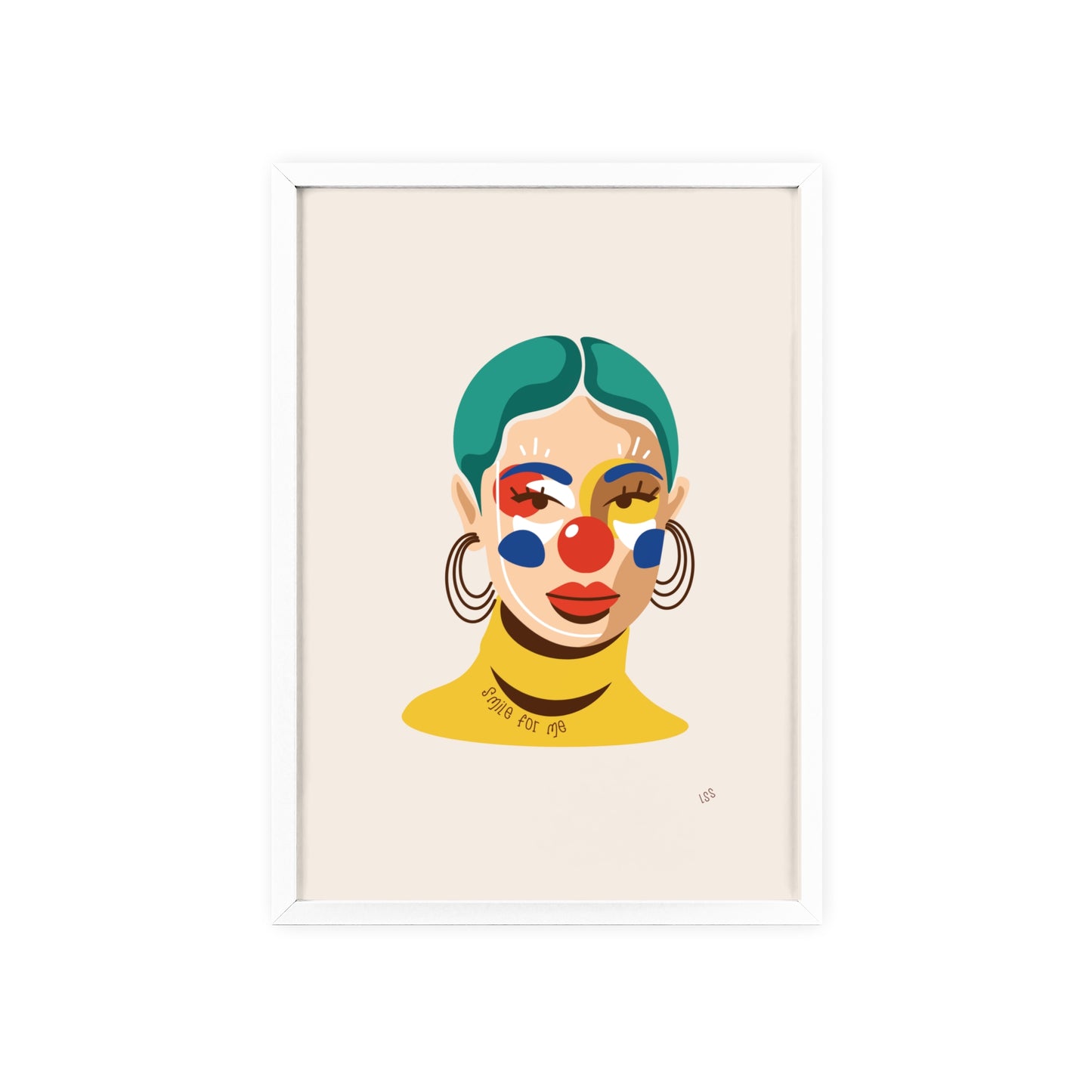 Smile For Me Clown | Framed Wall Art