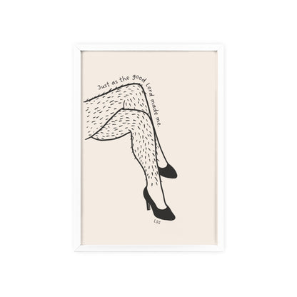 Hairy Legs And Heels | Framed Wall Art