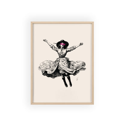 Masked Vigilante Vintage Woman 2 | Framed Wall Art
