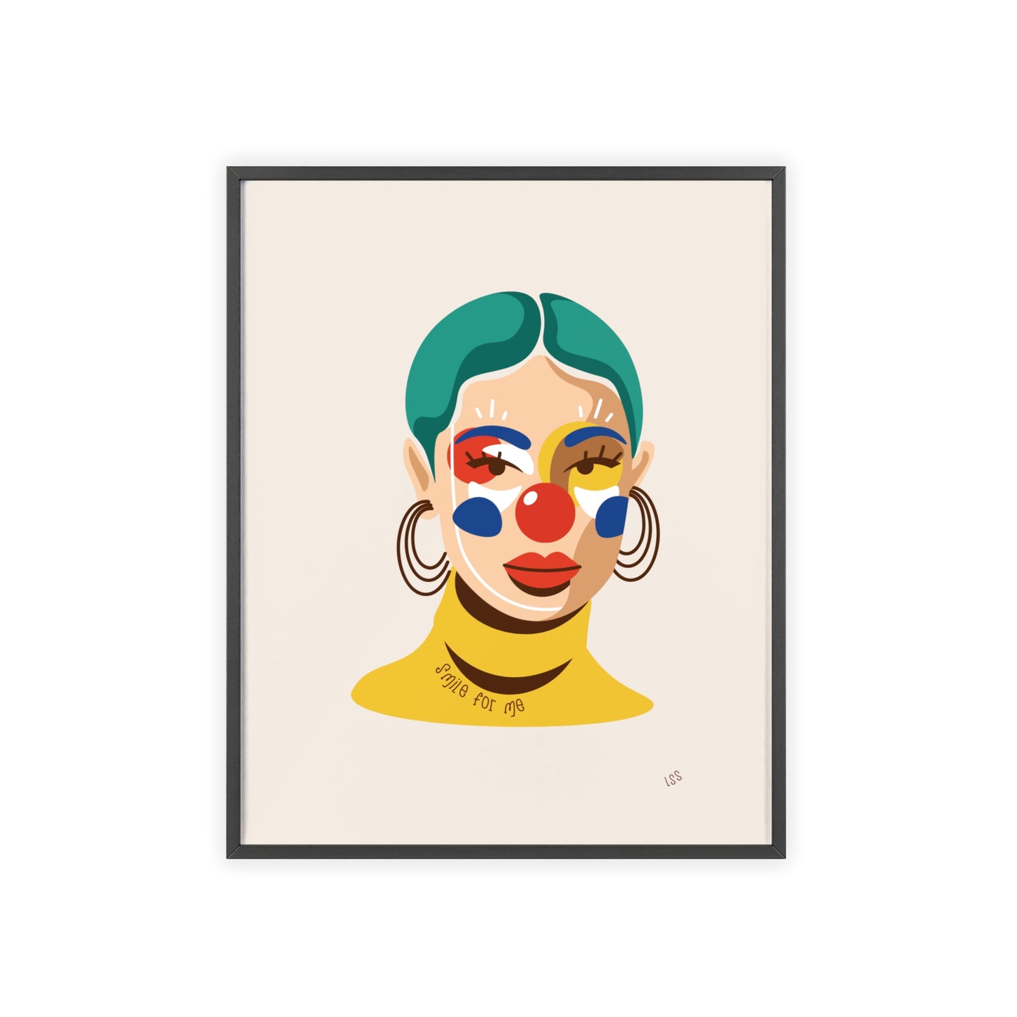 Smile For Me Clown | Framed Wall Art