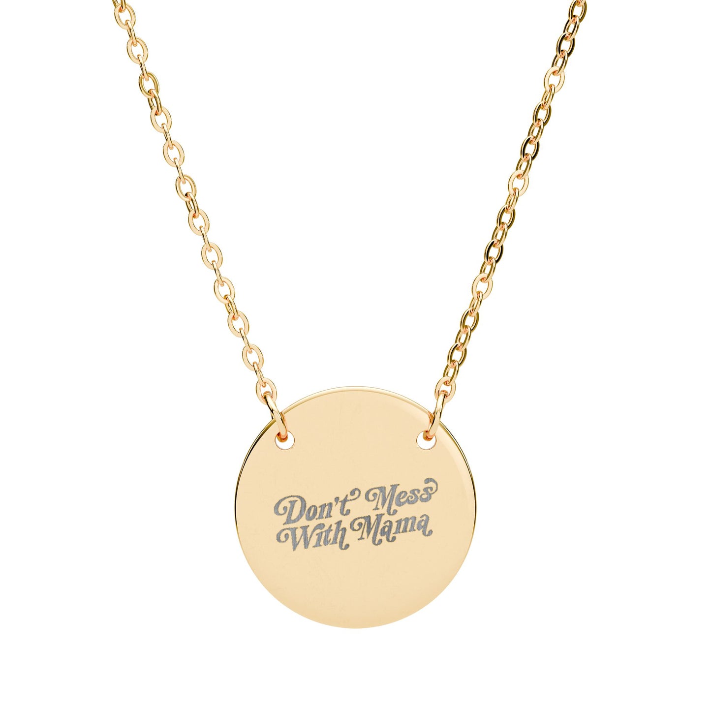 Don't Mess With Mama | 18K Gold-Plated Circle Pendant Necklace
