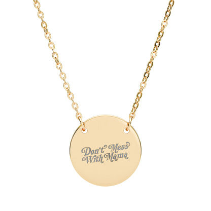 Don't Mess With Mama | 18K Gold-Plated Circle Pendant Necklace