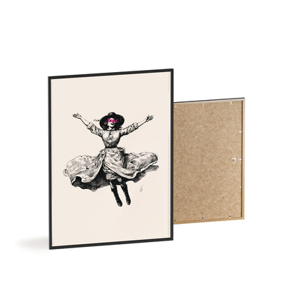 Masked Vigilante Vintage Woman 2 | Framed Wall Art
