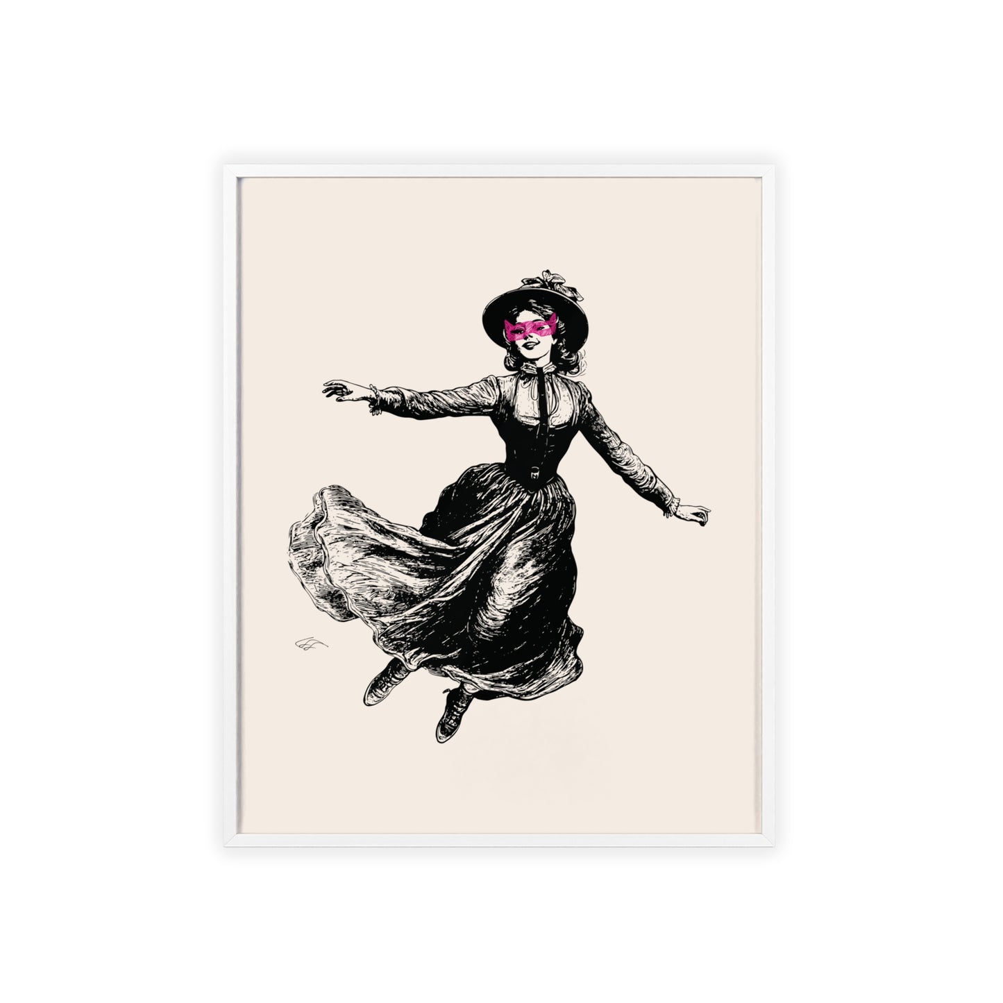 Masked Vigilante Vintage Woman 1 | Framed Wall Art