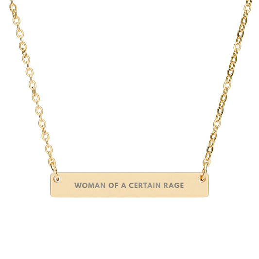 Woman Of A Certain Rage | 18K Gold-Plated Horizontal Bar Necklace