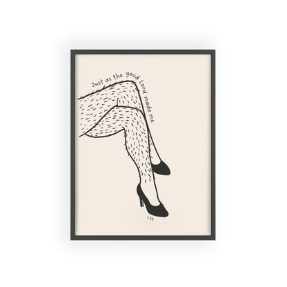 Hairy Legs And Heels | Framed Wall Art