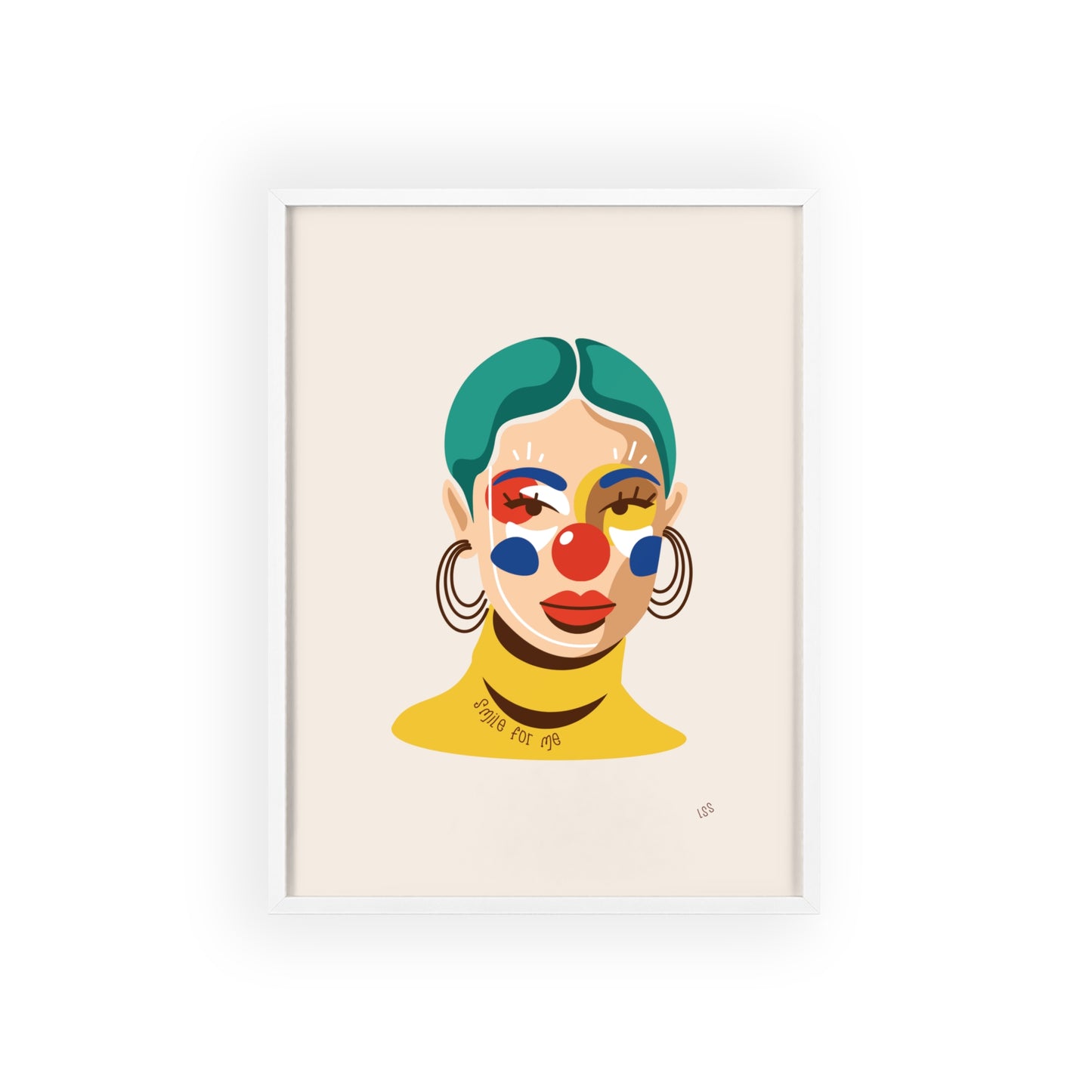 Smile For Me Clown | Framed Wall Art
