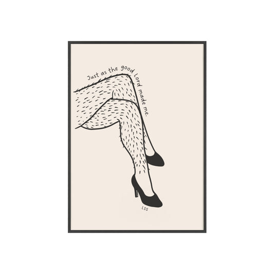 Hairy Legs And Heels | Framed Wall Art